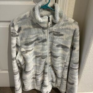 Cathy Daniels Women's Fleece Jacket - Gray and White